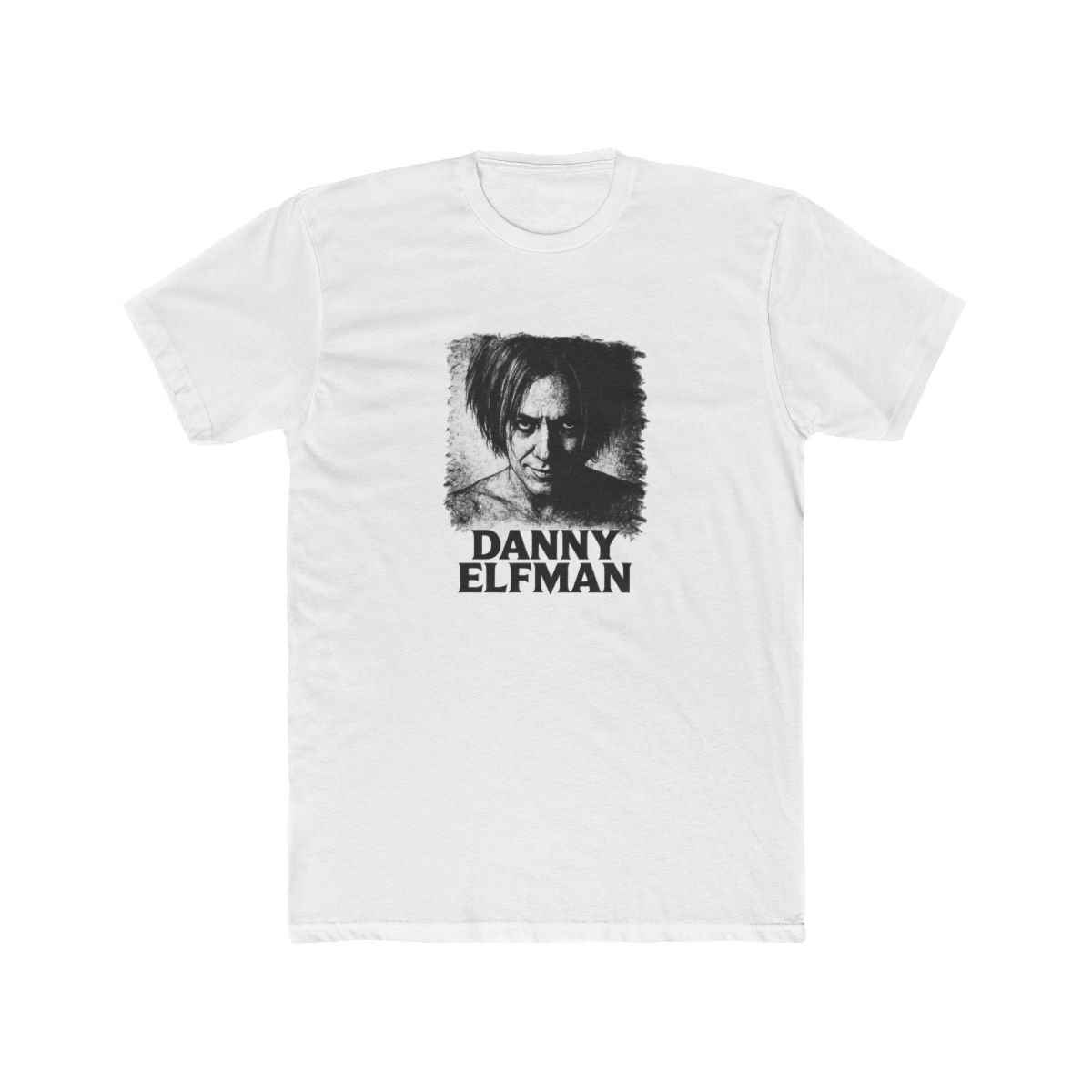 Danny Elfman Retro Poster T-Shirt - alternate angle 2, merchandise